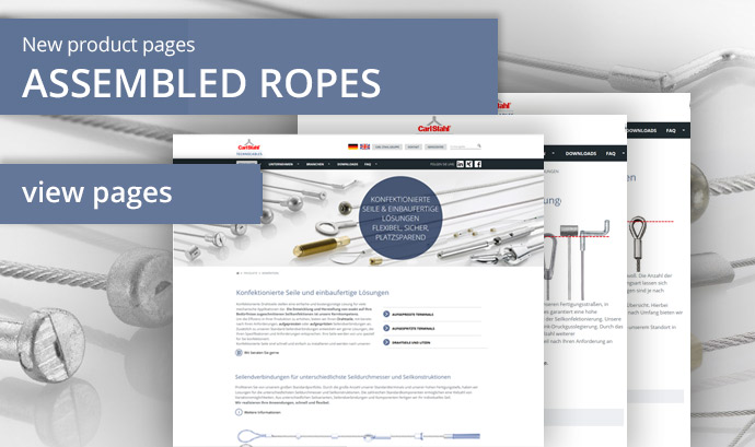 New product pages assembled ropes