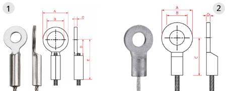 eyelet for bowden cables