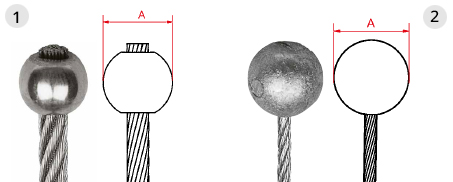 Ball for bowden cable