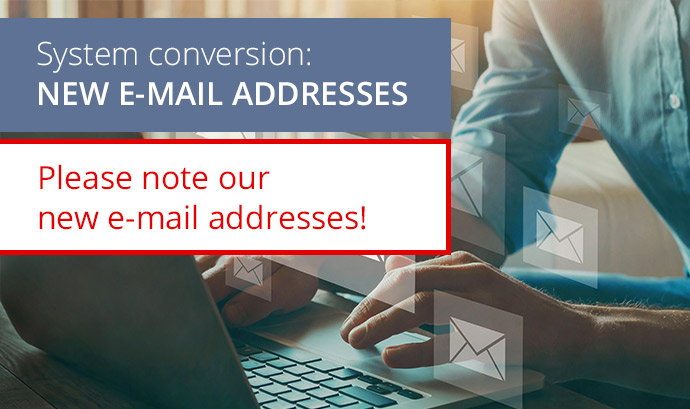 Changed e-mail addresses at Carl Stahl Technocables Changed e-mail addresses at Carl Stahl Technocables