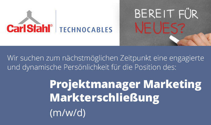Stellenangebot Projektmanager Marketing (m/w/d)