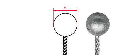 suspension wire with ball
