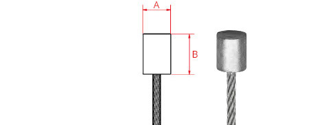 suspension wire with stop sleeve