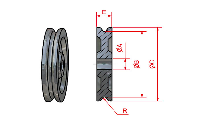 BP pulley without bearing